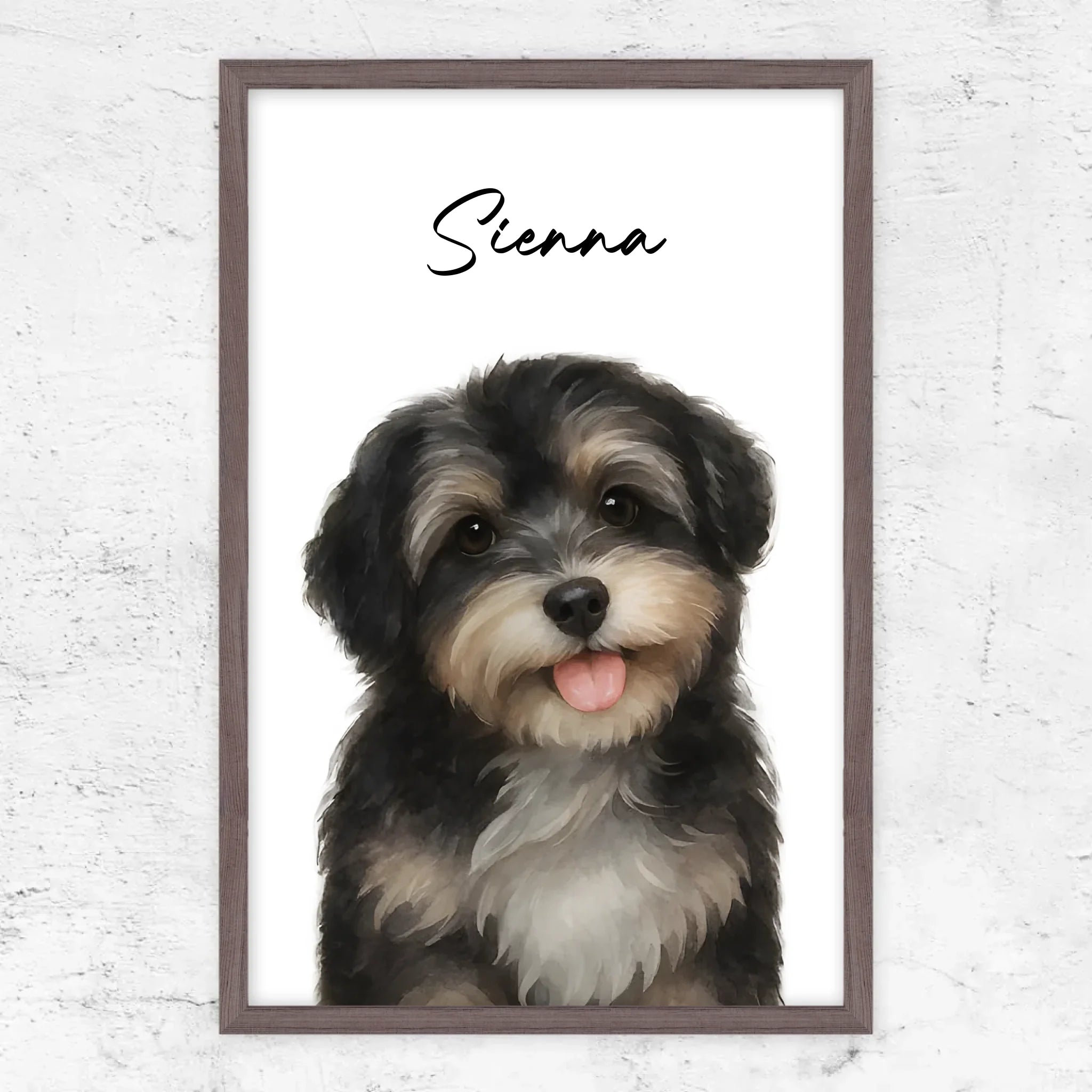Poster personnalisé – Aquarelle photo chien