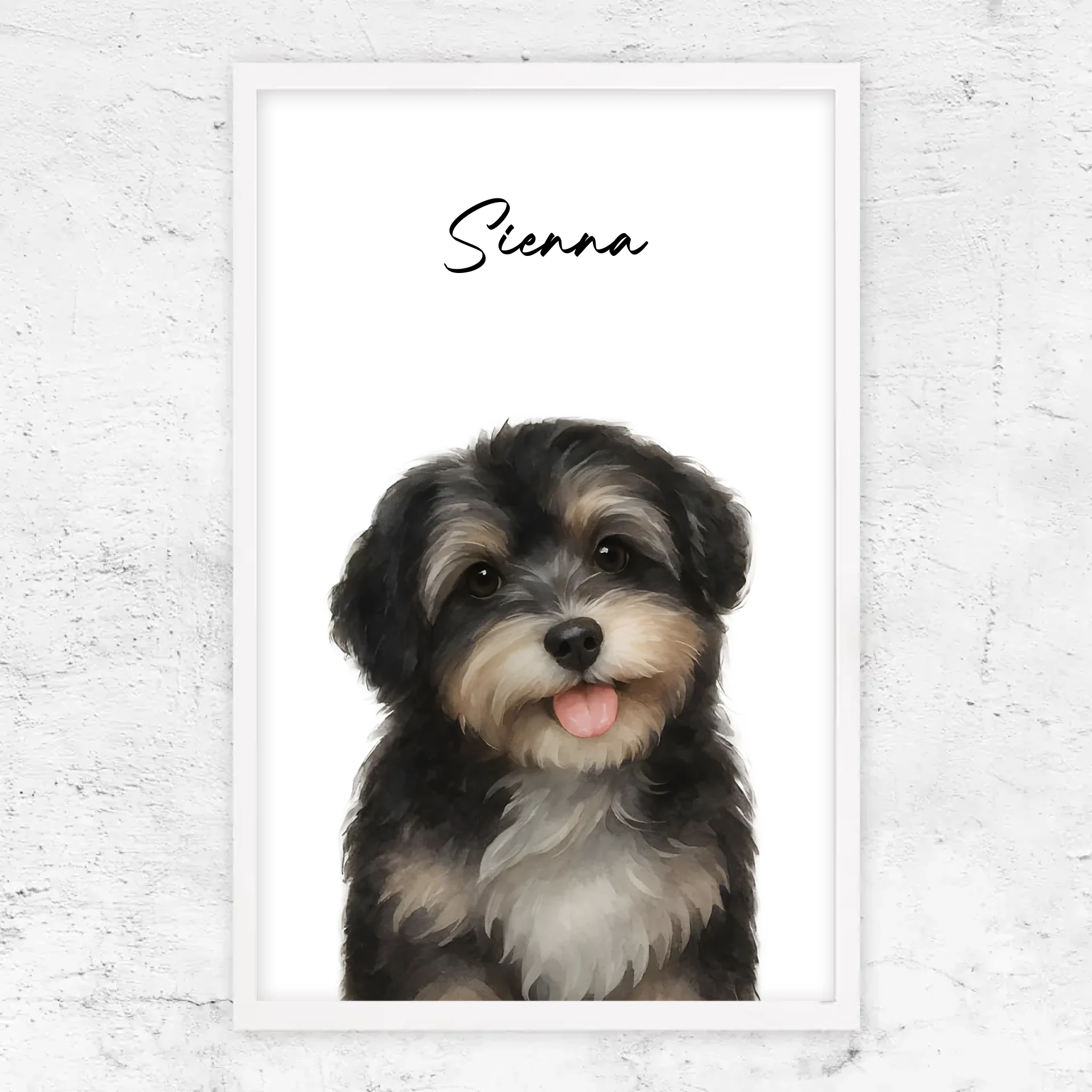 Poster personnalisé – Aquarelle photo chien