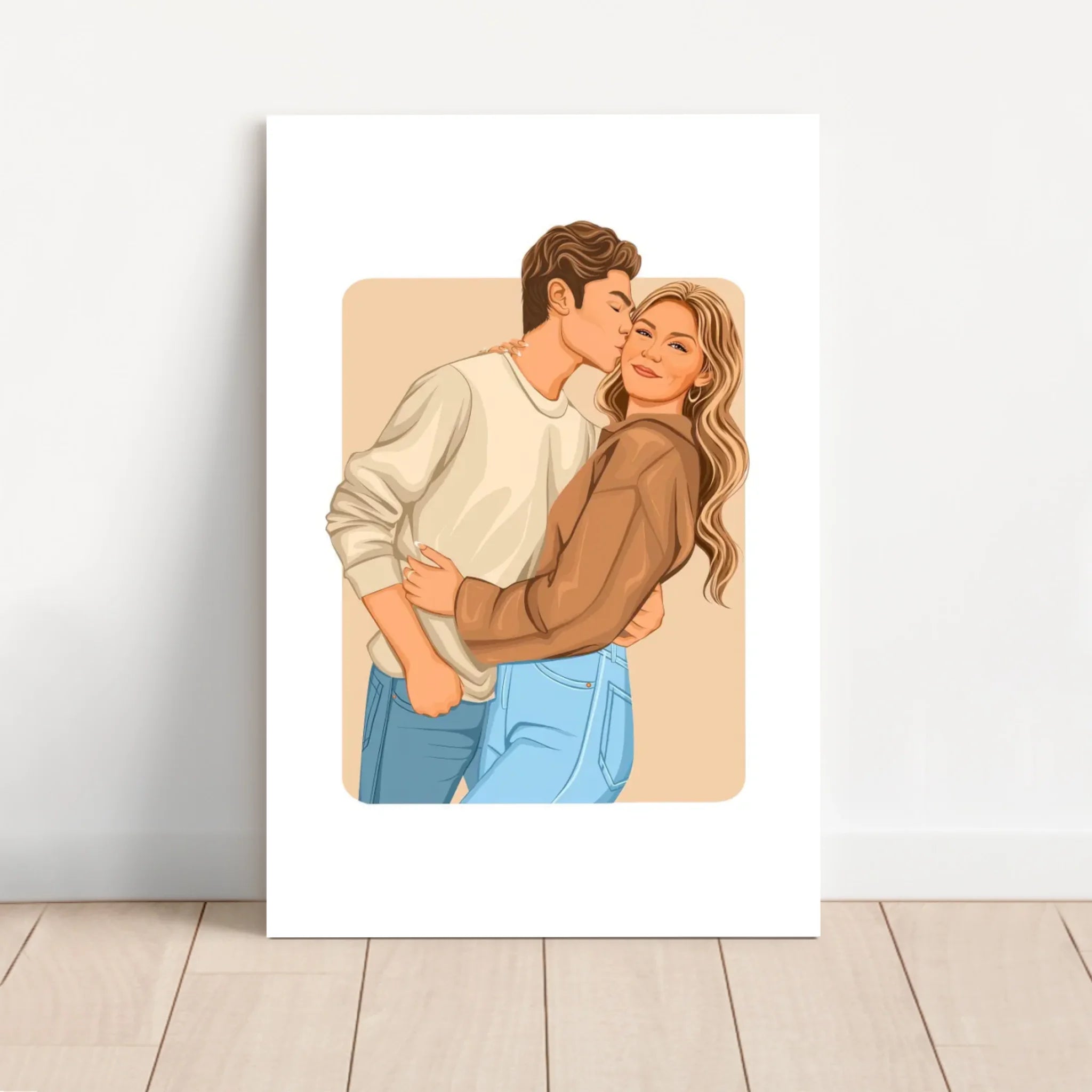 Toile personnalisée – Illustration romantique moderne