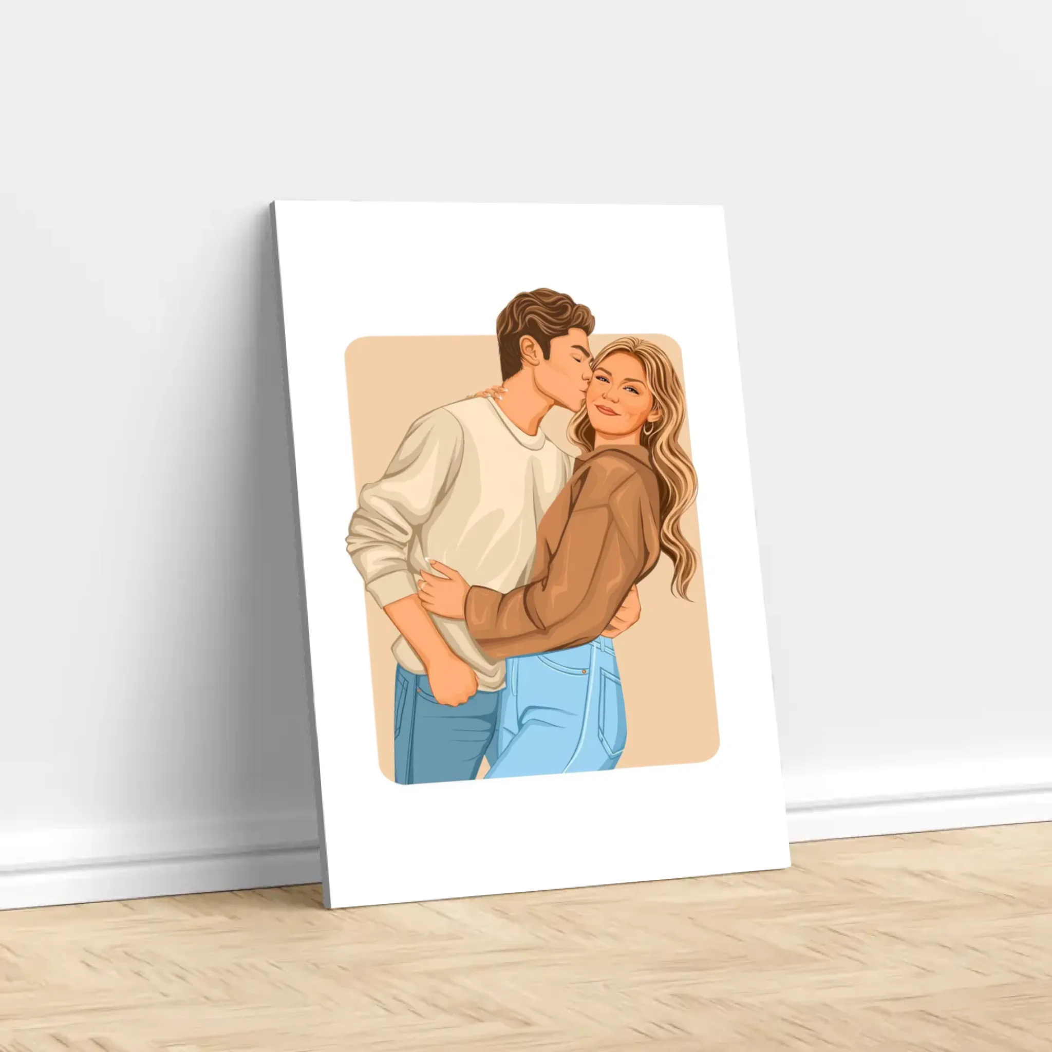 Toile personnalisée – Illustration romantique moderne