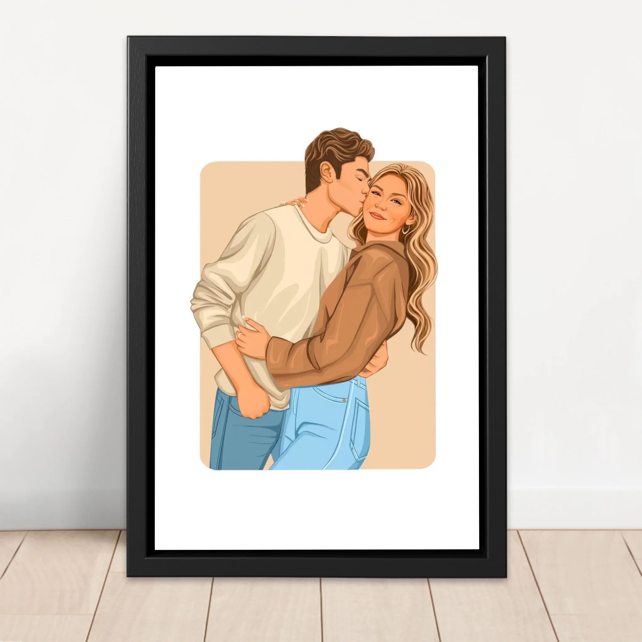 Toile personnalisée – Illustration romantique moderne