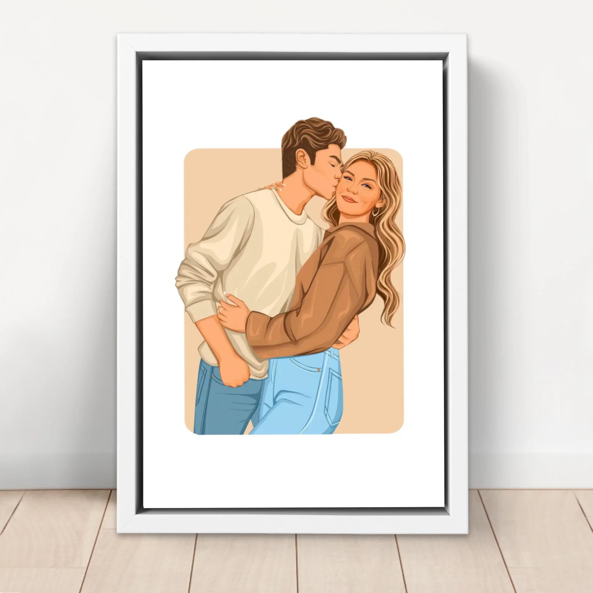 Toile personnalisée – Illustration romantique moderne