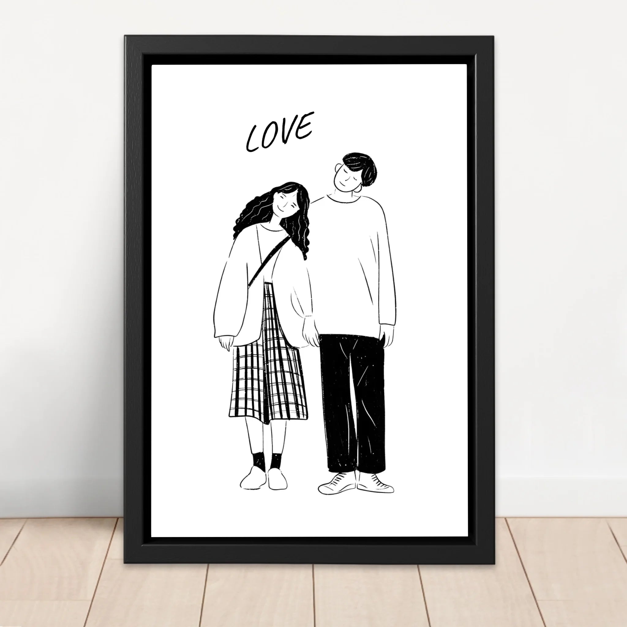 Toile personnalisée – Photo en dessin au trait