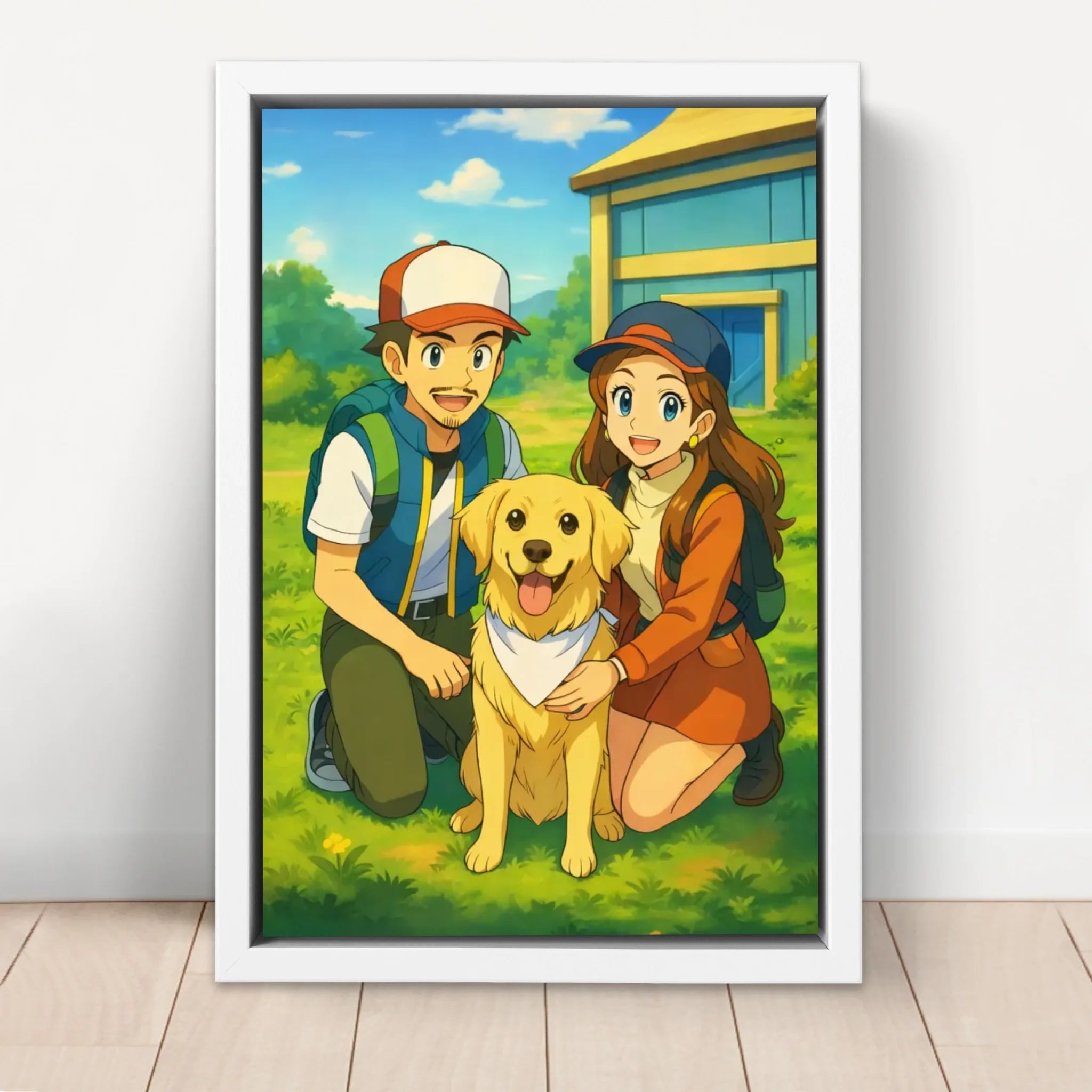 Toile personnalisée – Portrait de dresseur de monstres anime