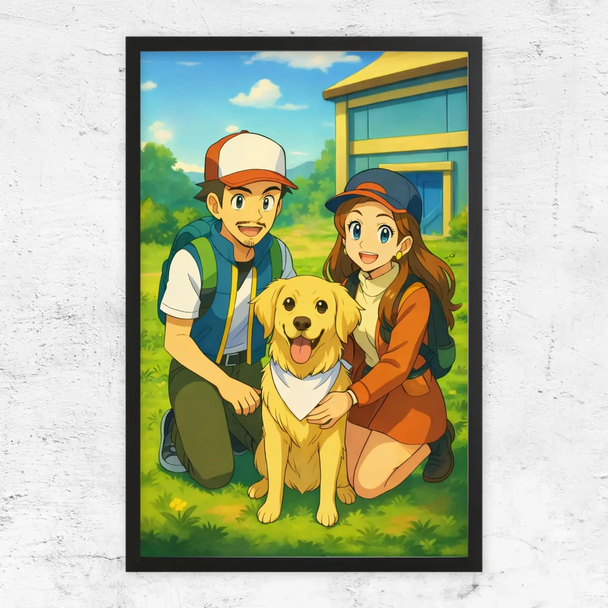 Poster personnalisé – Portrait de dresseur de monstres anime
