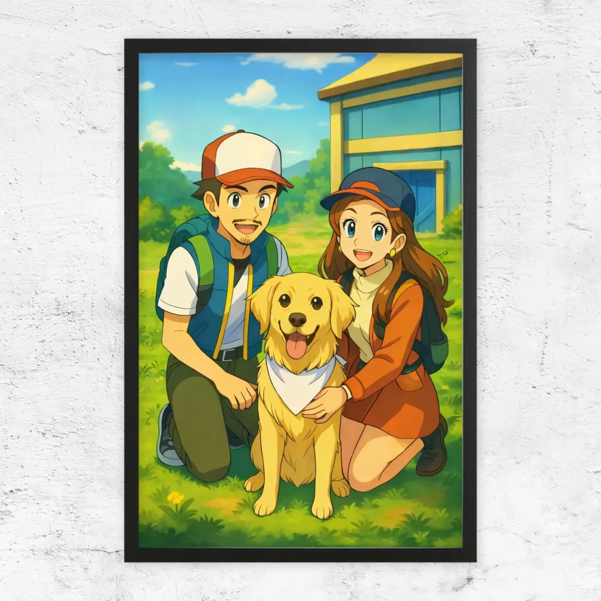 Poster personnalisé – Portrait de dresseur de monstres anime