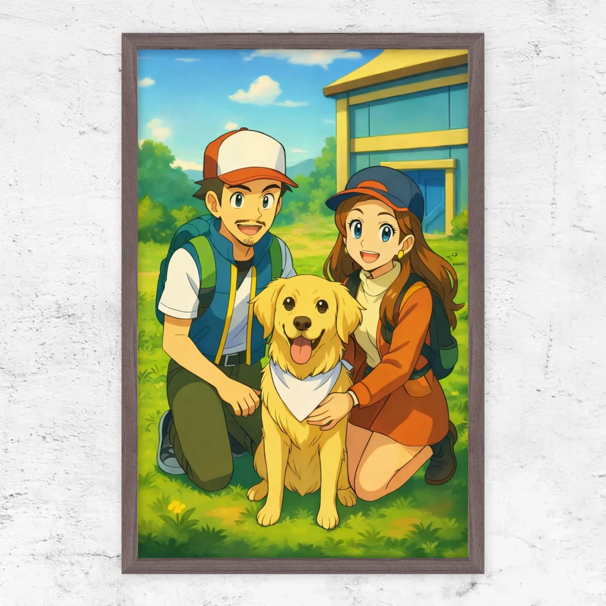 Poster personnalisé – Portrait de dresseur de monstres anime