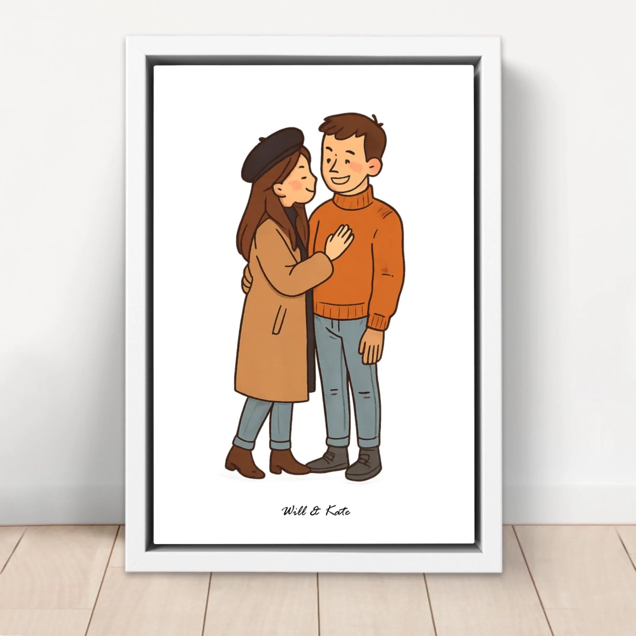 Toile personnalisée – Portrait de couple personnalisé