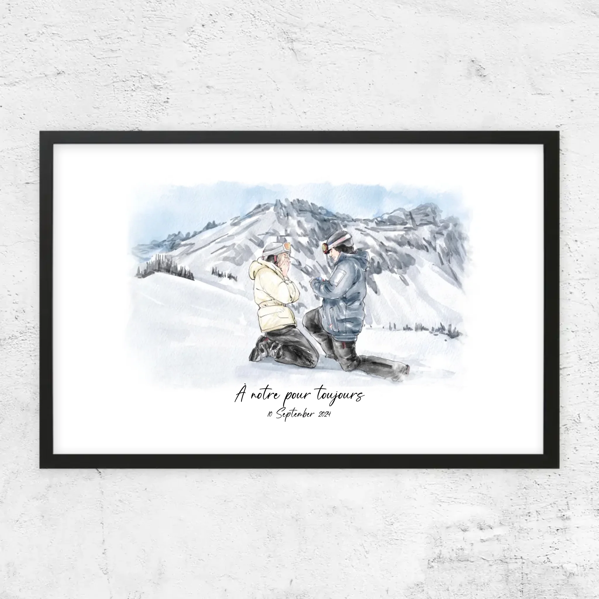 Poster personnalisé – Portrait aquarelle à partir d’une photo