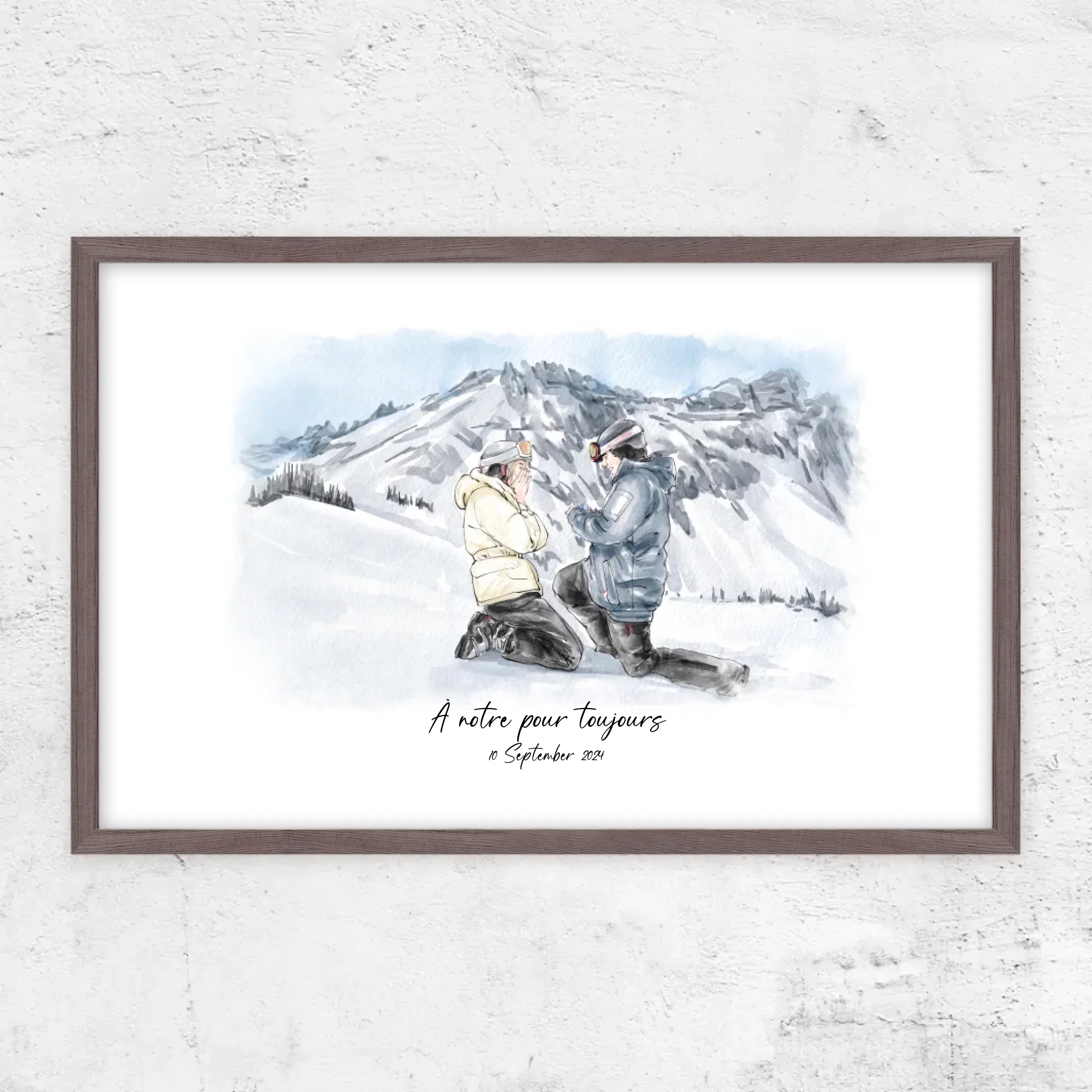 Poster personnalisé – Portrait aquarelle à partir d’une photo