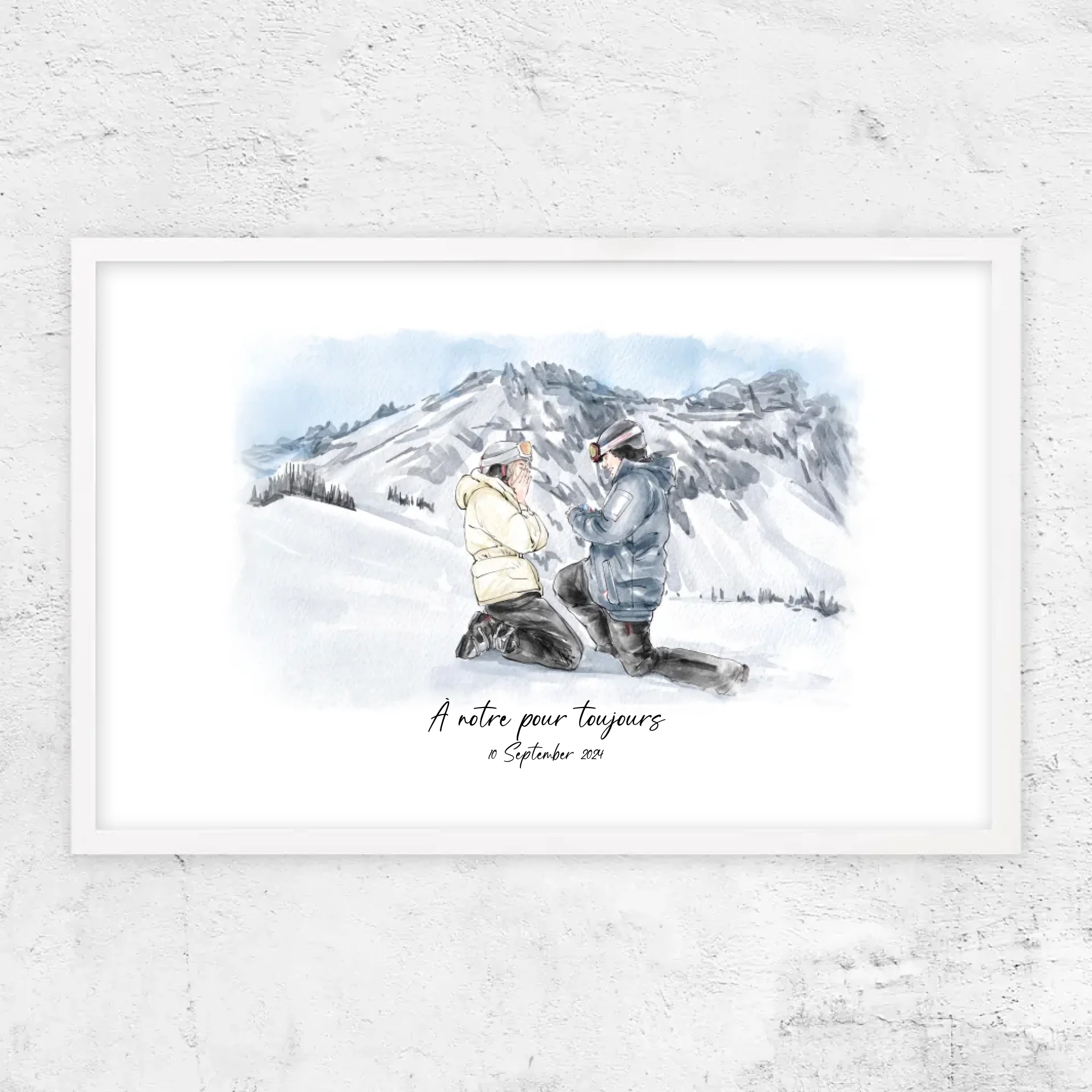 Poster personnalisé – Portrait aquarelle à partir d’une photo