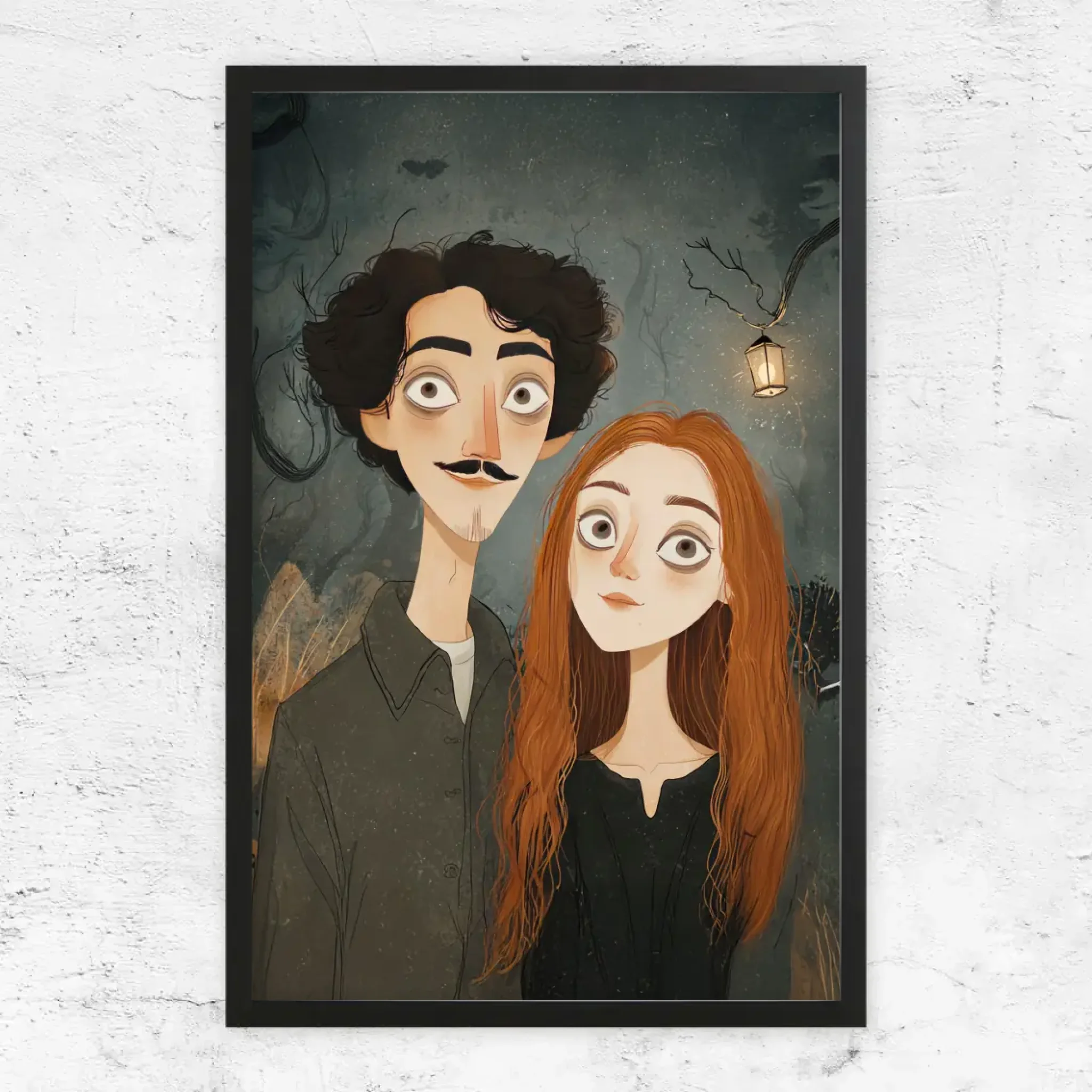 Poster personnalisé – Portrait de couple gothique