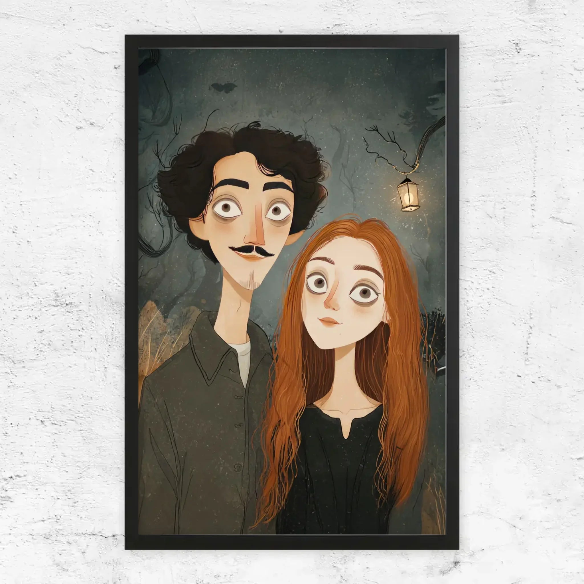 Poster personnalisé – Portrait de couple gothique