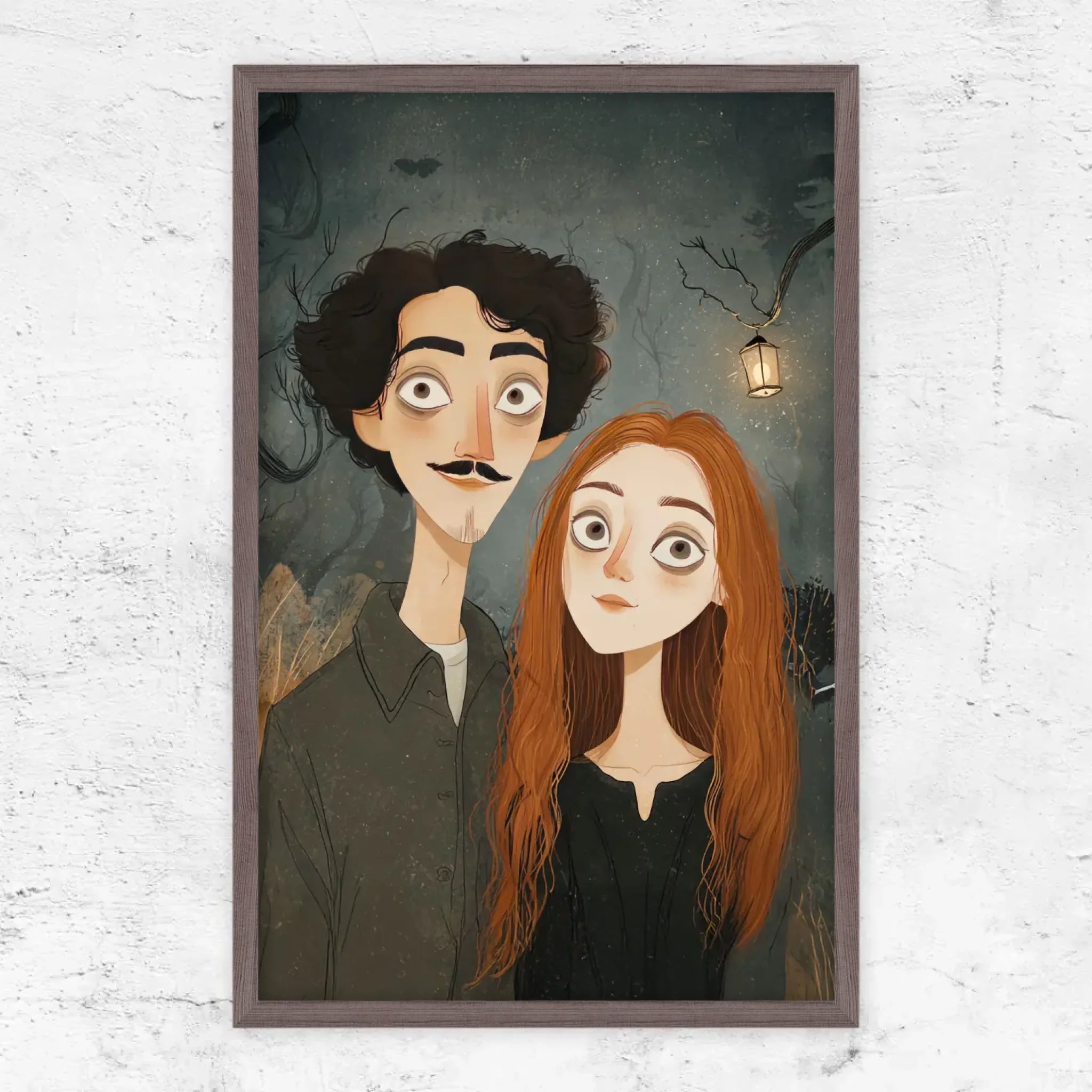 Poster personnalisé – Portrait de couple gothique