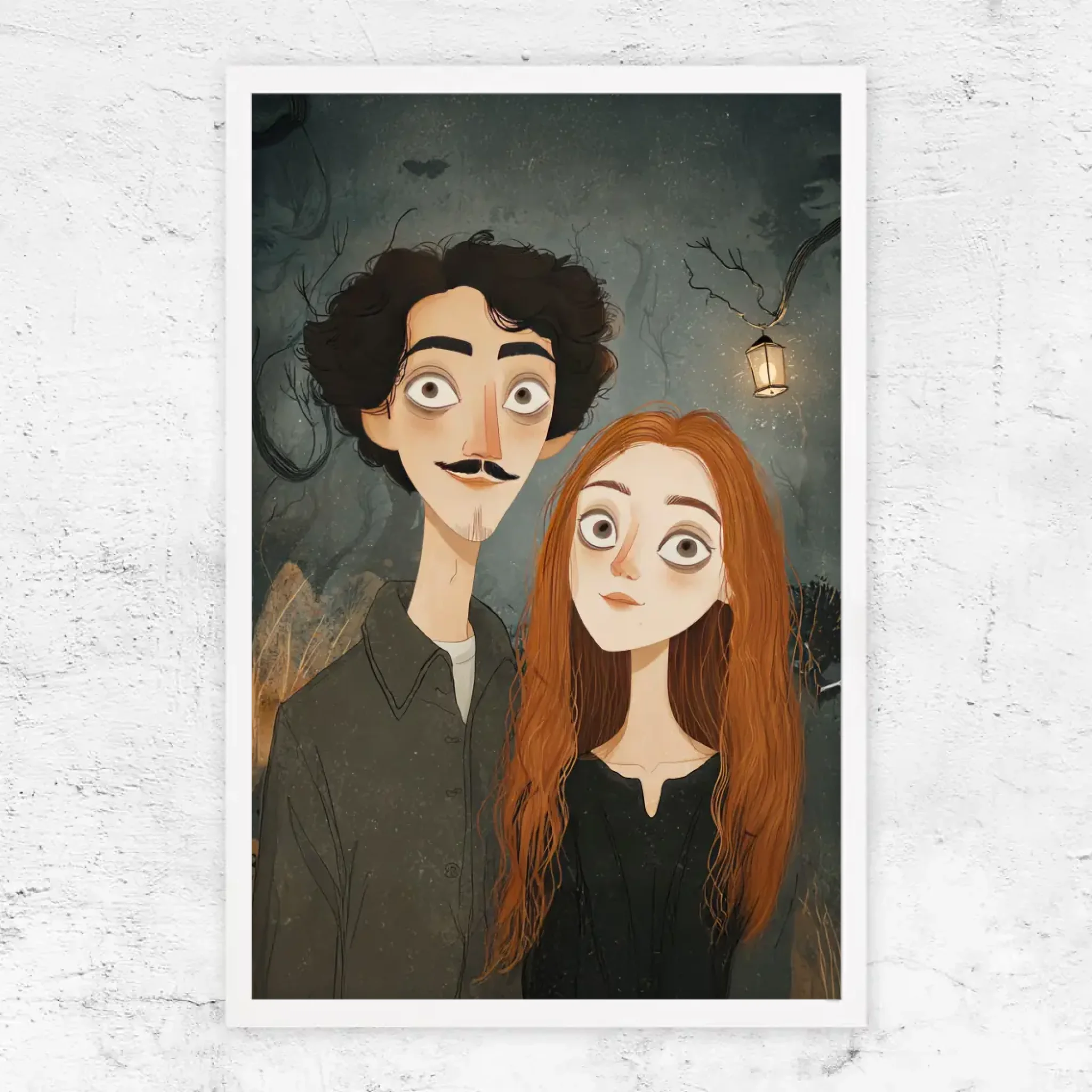 Poster personnalisé – Portrait de couple gothique