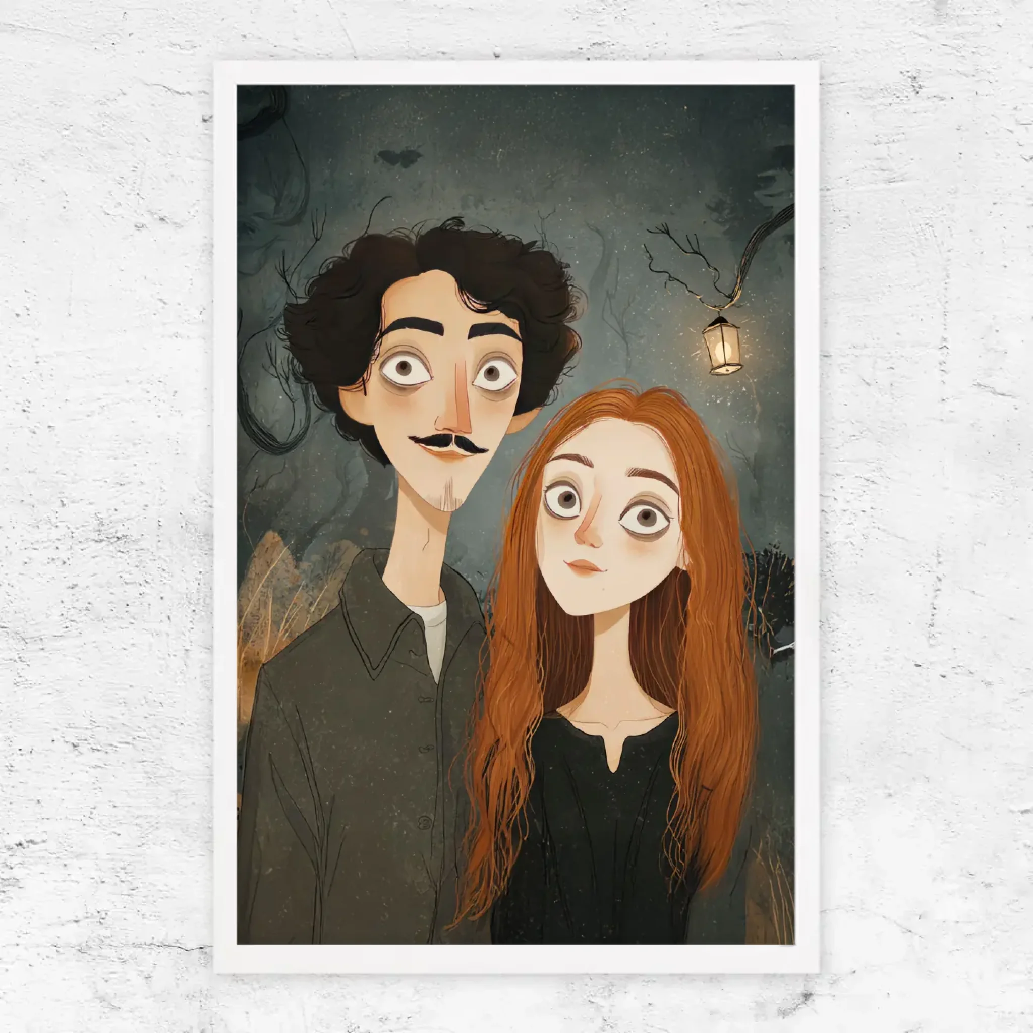 Poster personnalisé – Portrait de couple gothique