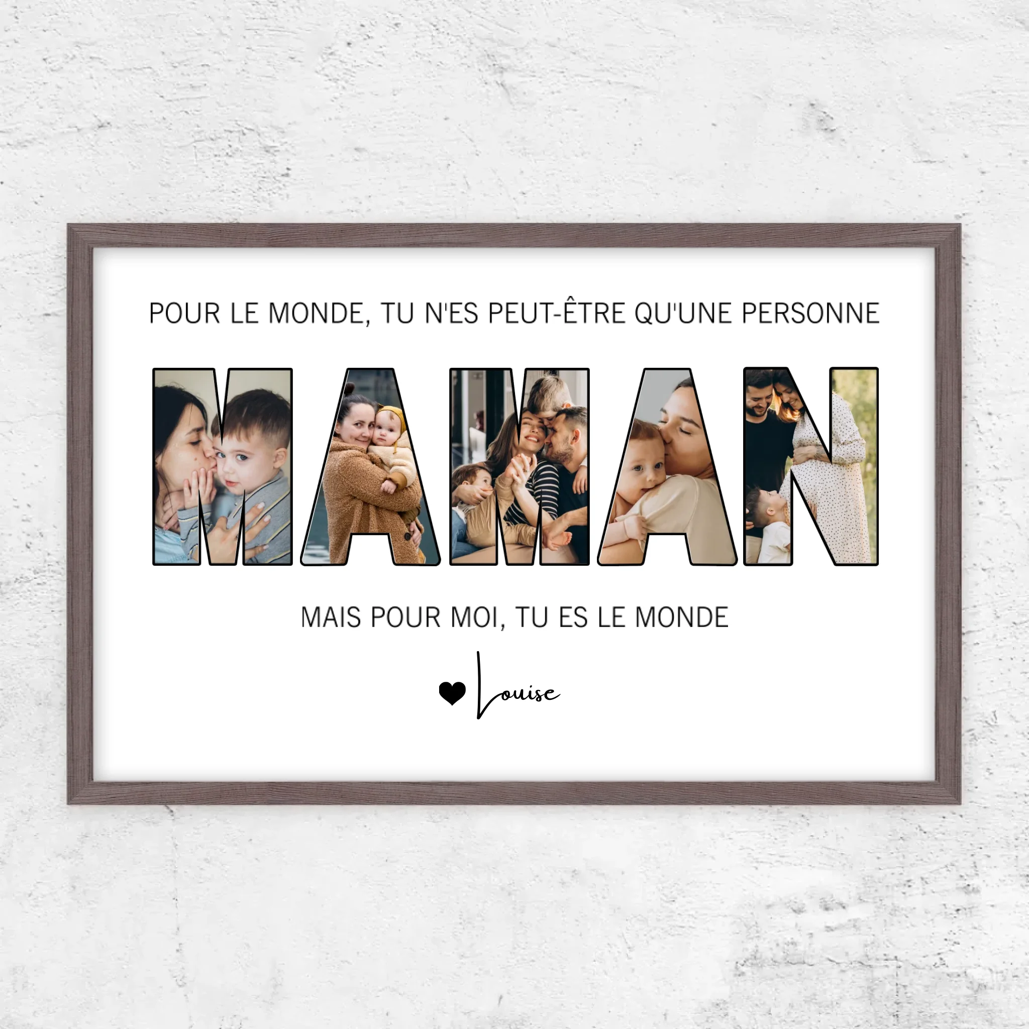 Poster personnalisé – Maman représente le monde pour nous