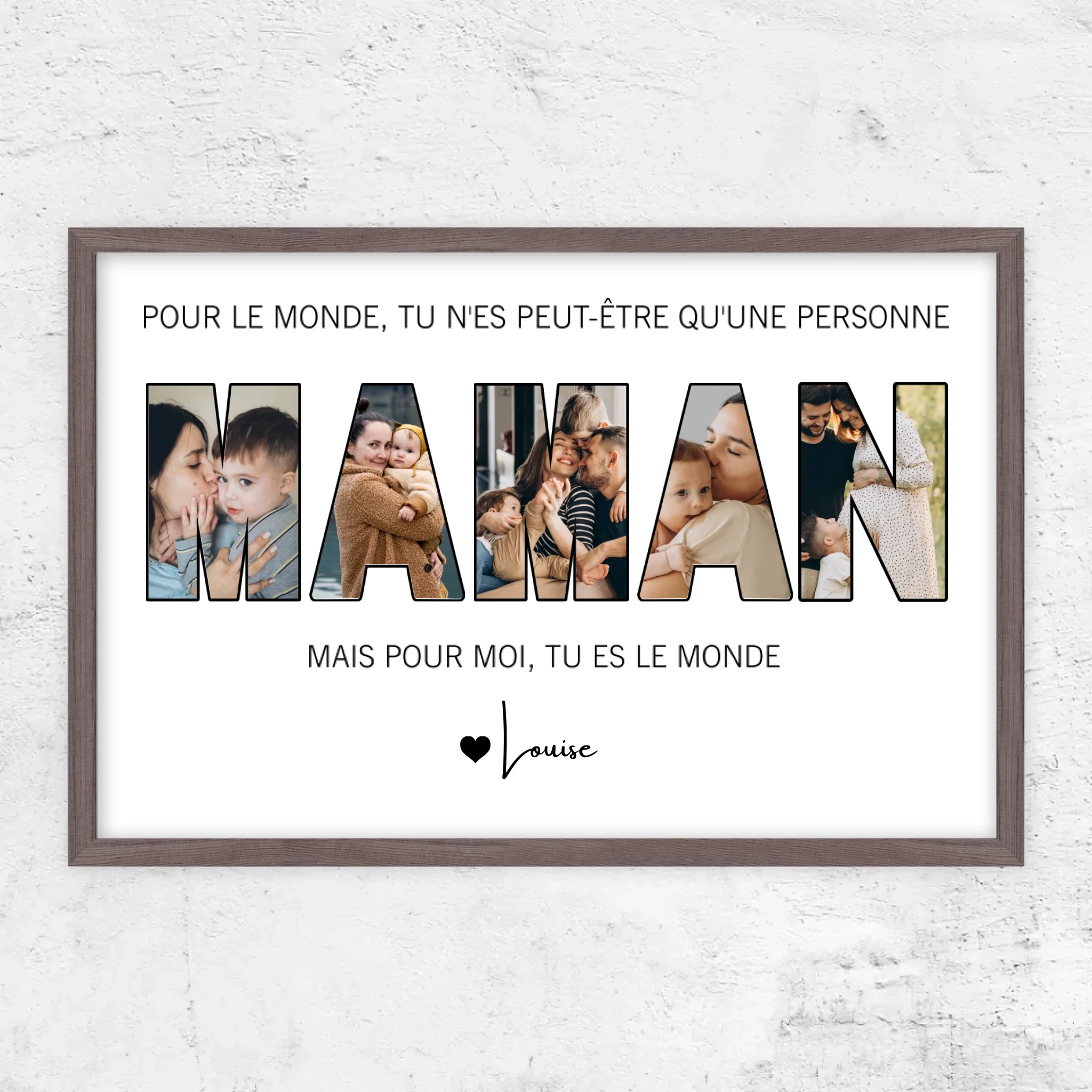Poster personnalisé – Maman représente le monde pour nous