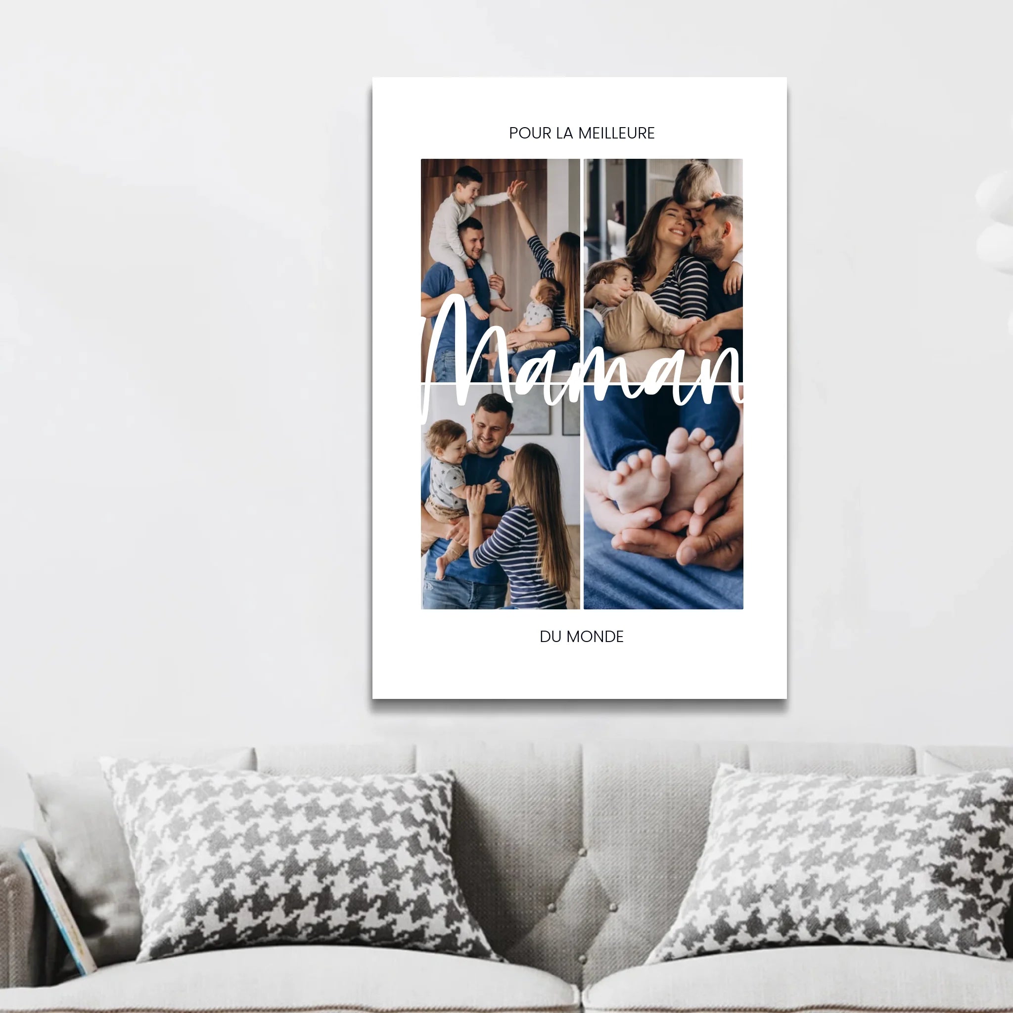 Toile personnalisée “Pour la meilleure maman du monde”