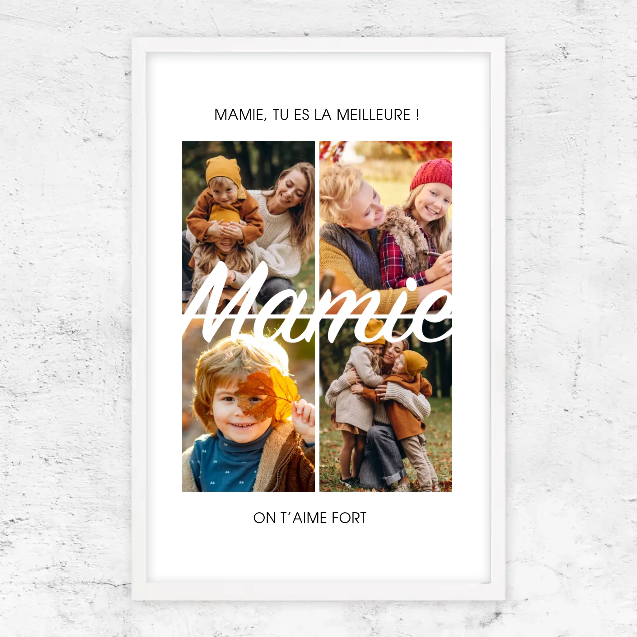 Poster personnalisé – Mamie, tu es la meilleure