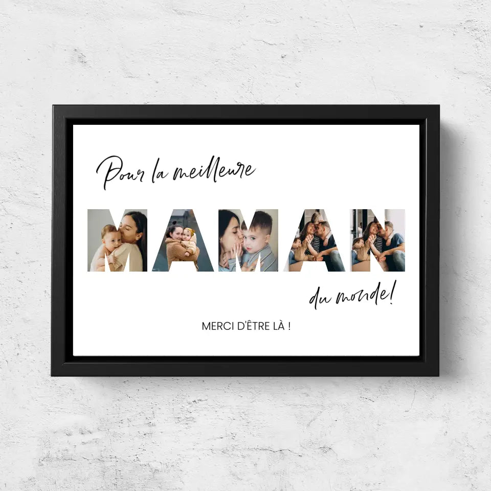 Toile personnalisée " Pour la meilleure maman du monde"