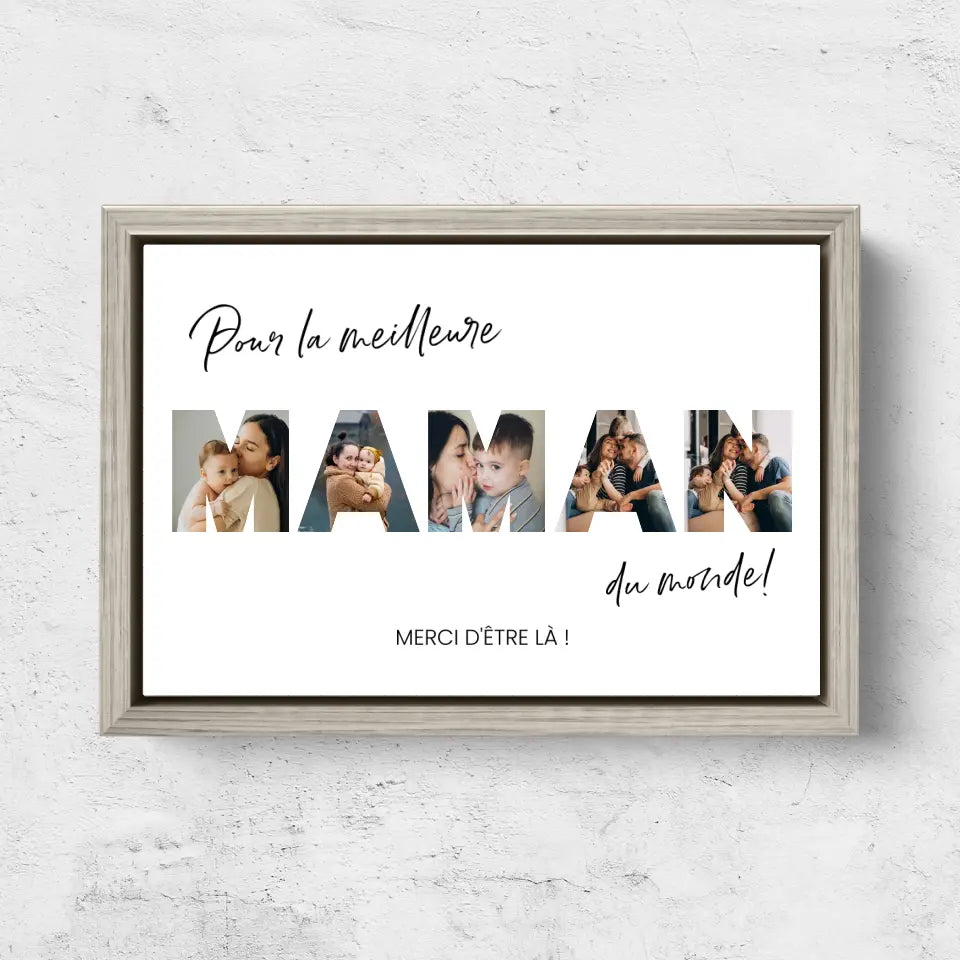 Toile personnalisée " Pour la meilleure maman du monde"