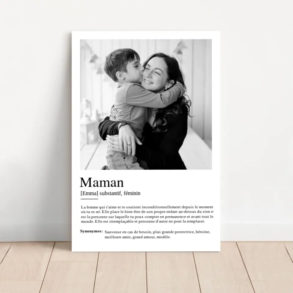 Toile personnalisée "Définition maman"