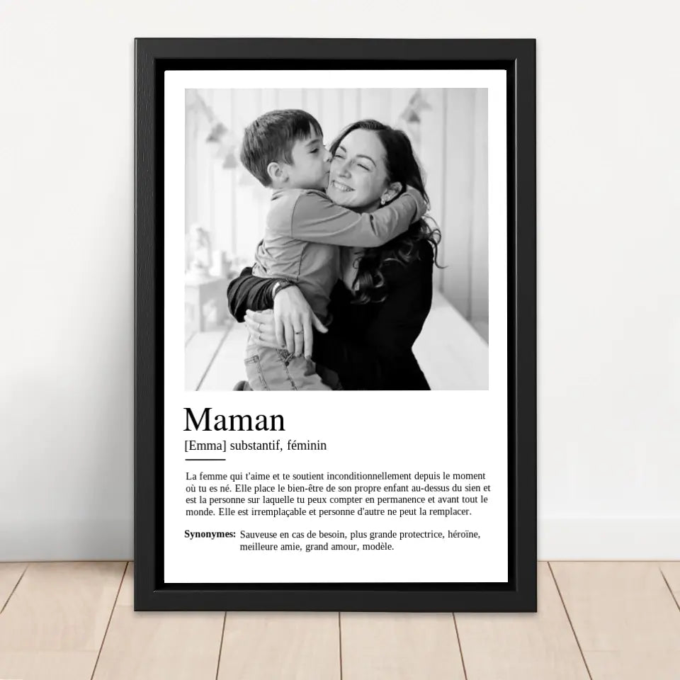 Toile personnalisée "Définition maman"