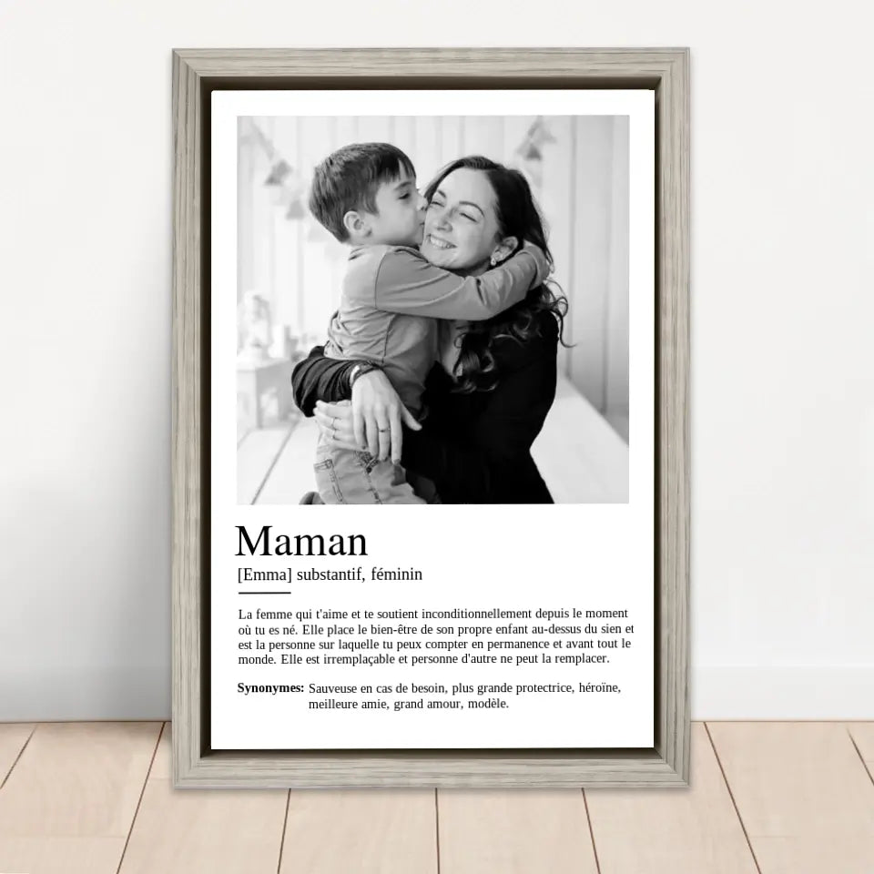 Toile personnalisée "Définition maman"