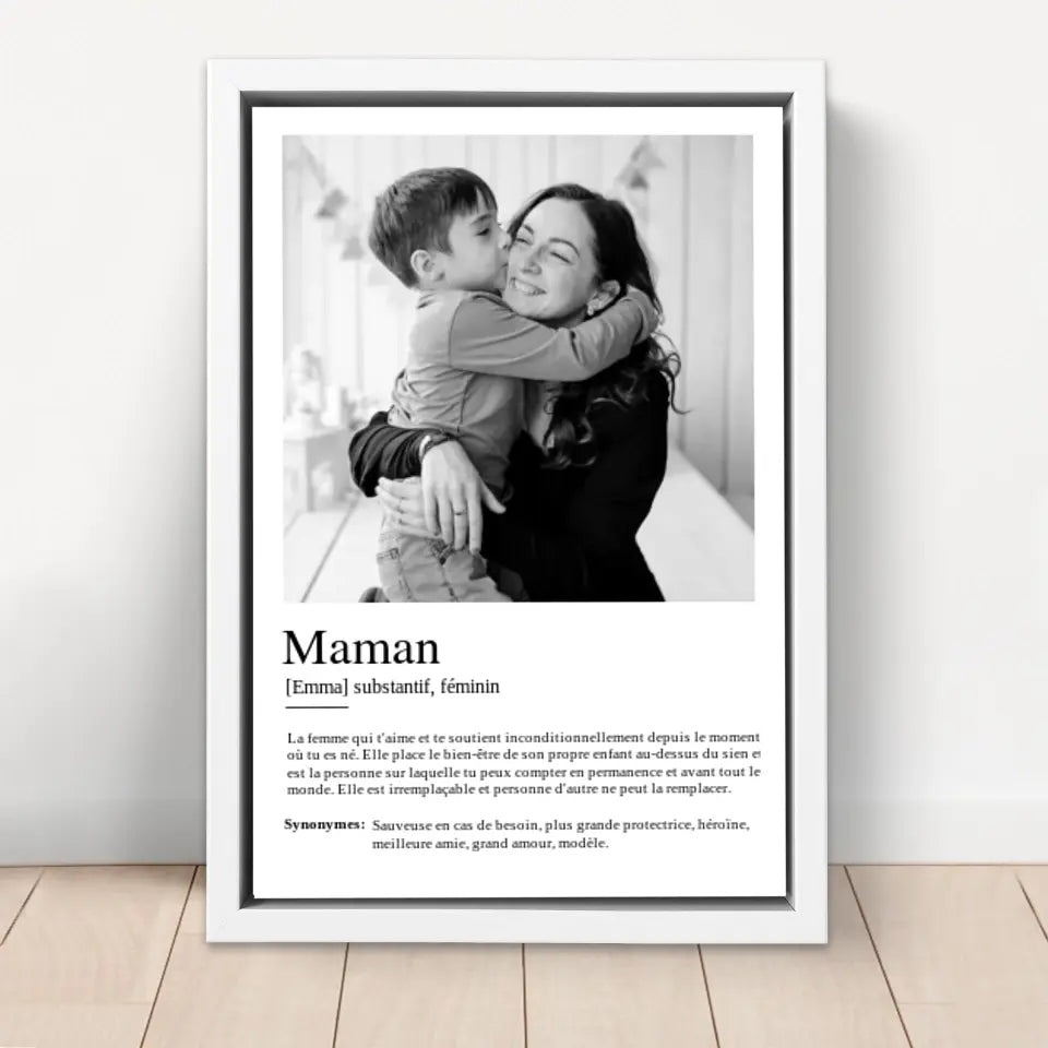 Toile personnalisée "Définition maman"