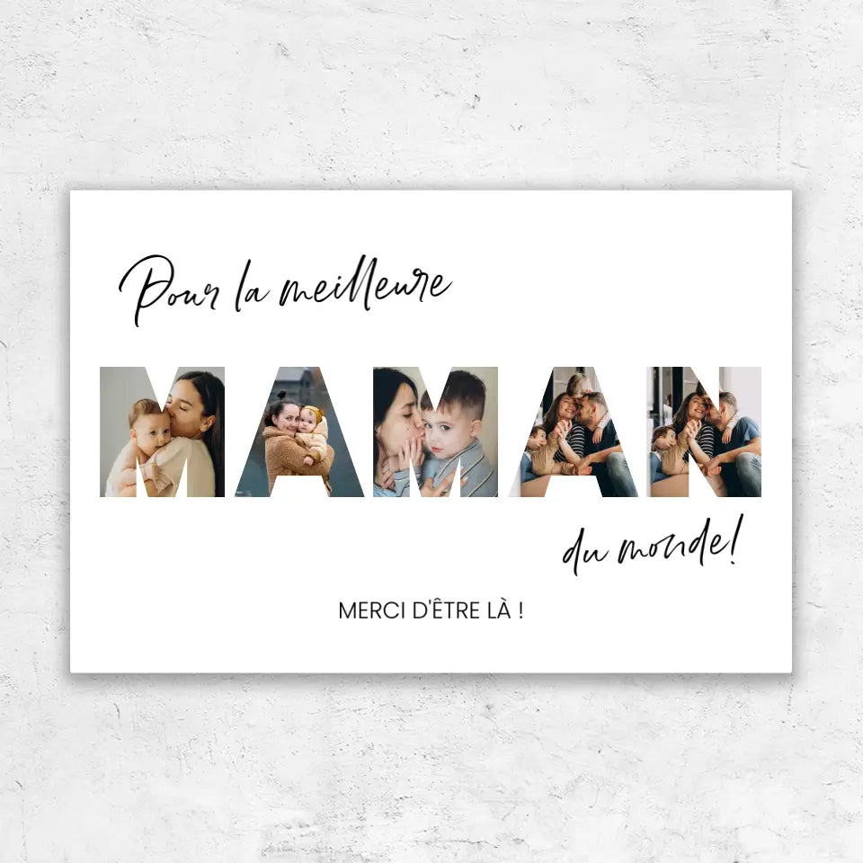 Poster personnalisé "Pour la meilleure maman du monde"