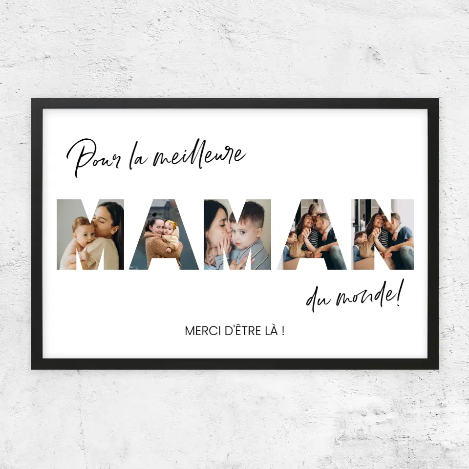 Poster personnalisé "Pour la meilleure maman du monde"