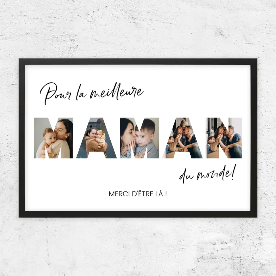 Poster personnalisé "Pour la meilleure maman du monde"