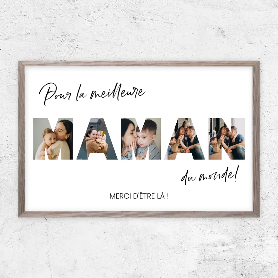 Poster personnalisé "Pour la meilleure maman du monde"