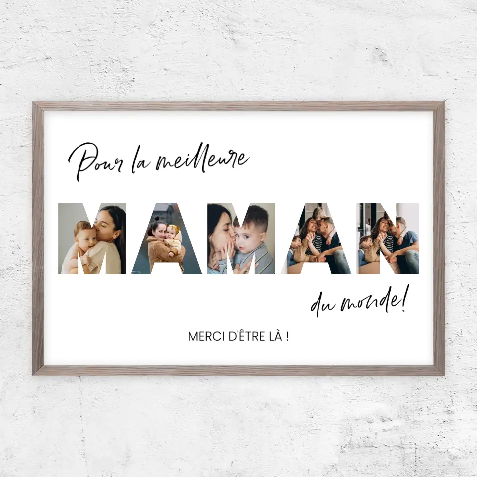 Poster personnalisé "Pour la meilleure maman du monde"