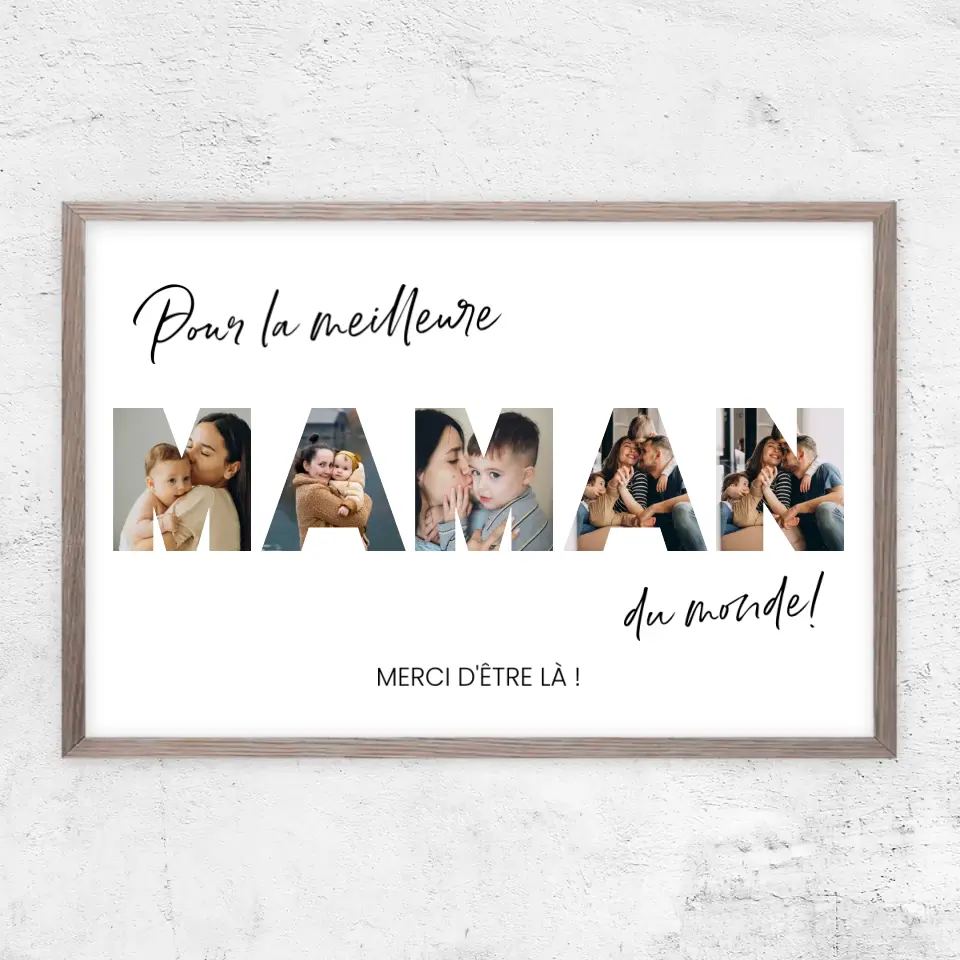 Poster personnalisé "Pour la meilleure maman du monde"