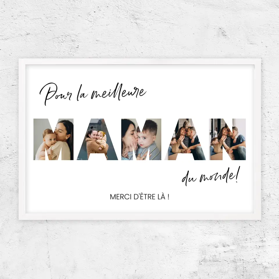 Poster personnalisé "Pour la meilleure maman du monde"