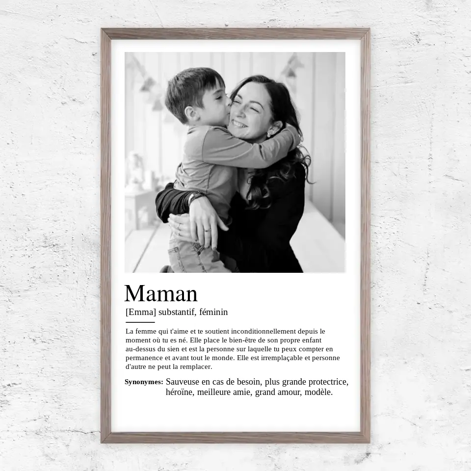 Poster personnalisé "Définition maman"