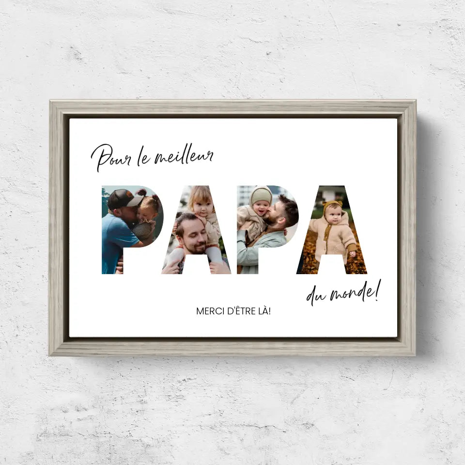 Toile personnalisée " Pour le meilleur papa du monde"