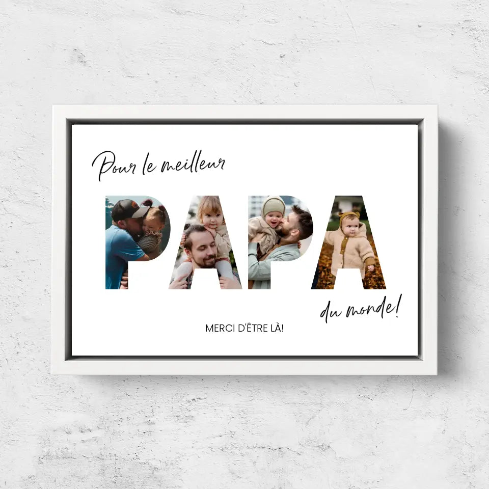 Toile personnalisée " Pour le meilleur papa du monde"