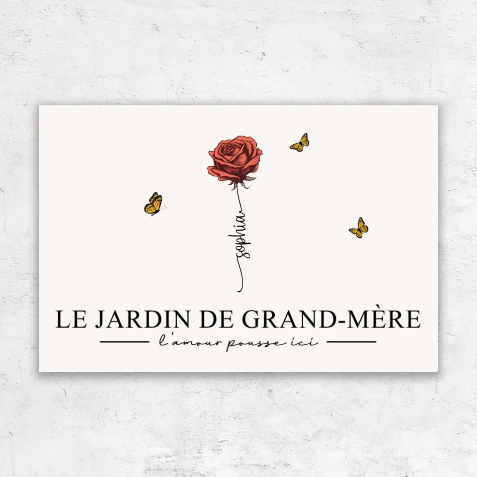 Poster personnalisé "Le jardin de grand-mère”