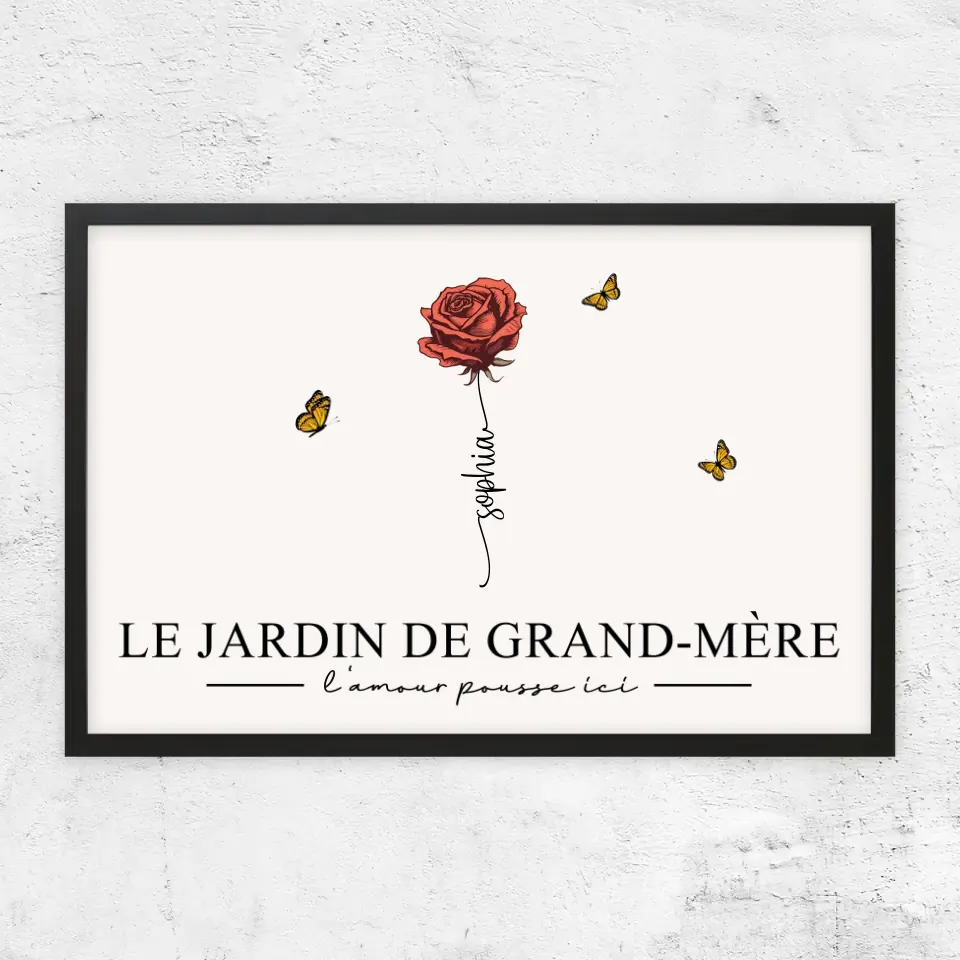 Poster personnalisé "Le jardin de grand-mère”