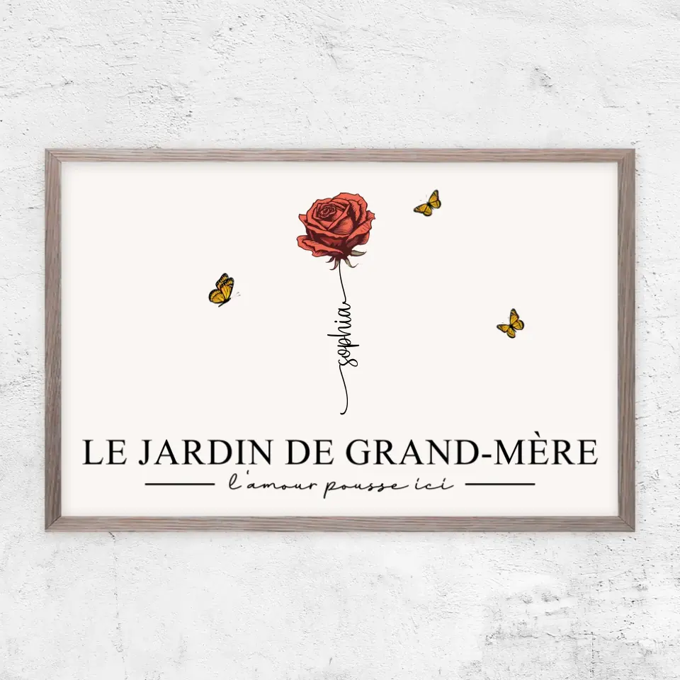 Poster personnalisé "Le jardin de grand-mère”