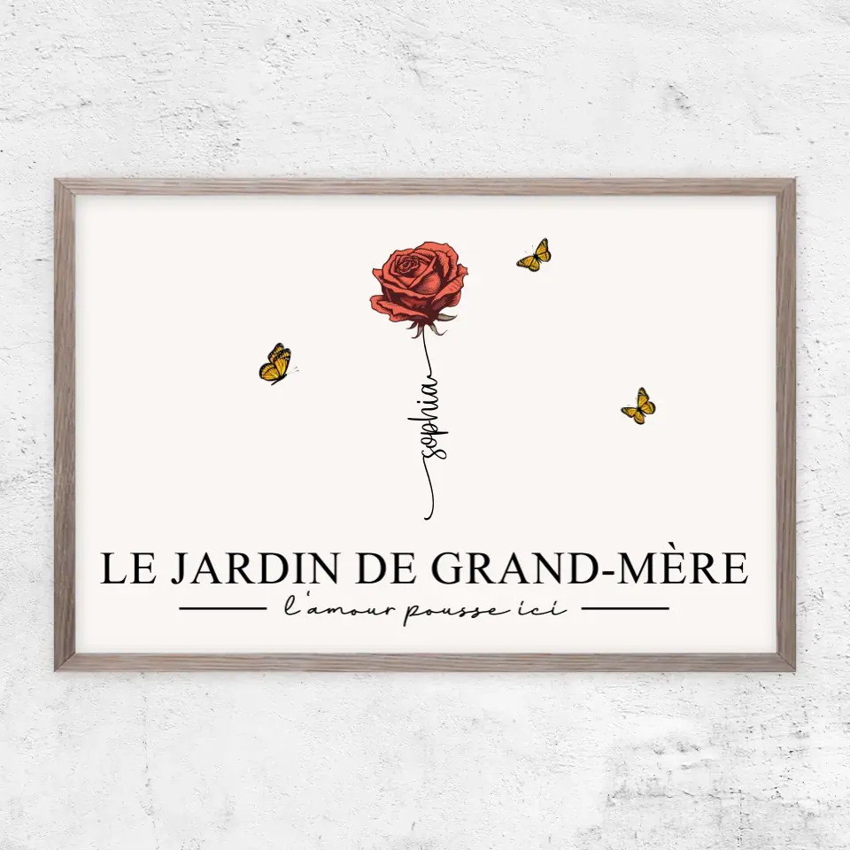 Poster personnalisé "Le jardin de grand-mère”