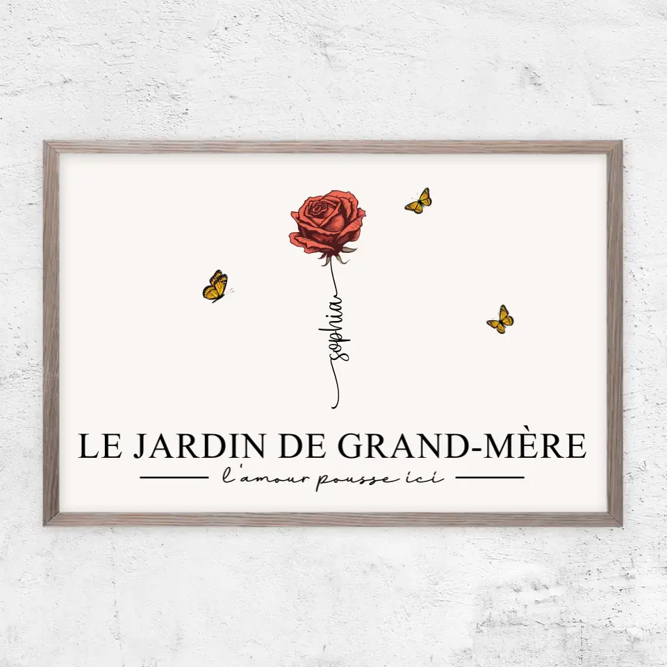 Poster personnalisé "Le jardin de grand-mère”