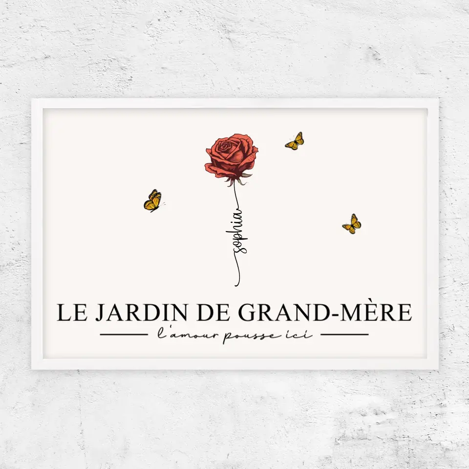 Poster personnalisé "Le jardin de grand-mère”