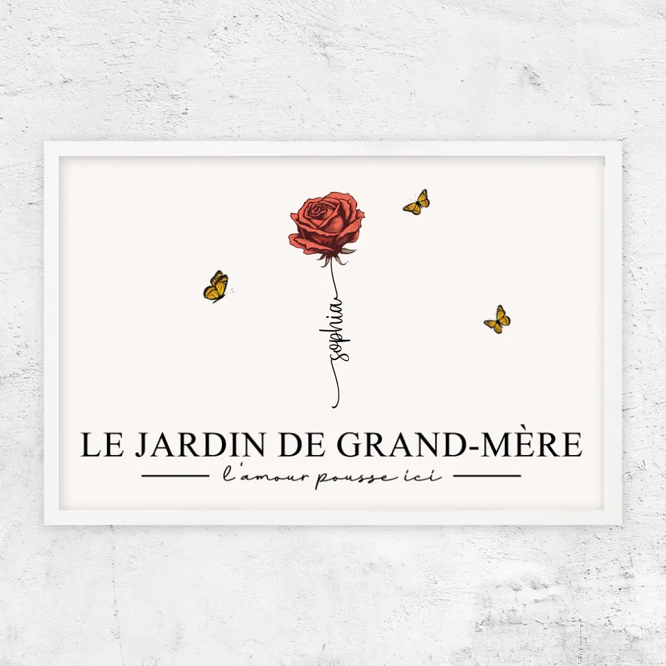 Poster personnalisé "Le jardin de grand-mère”