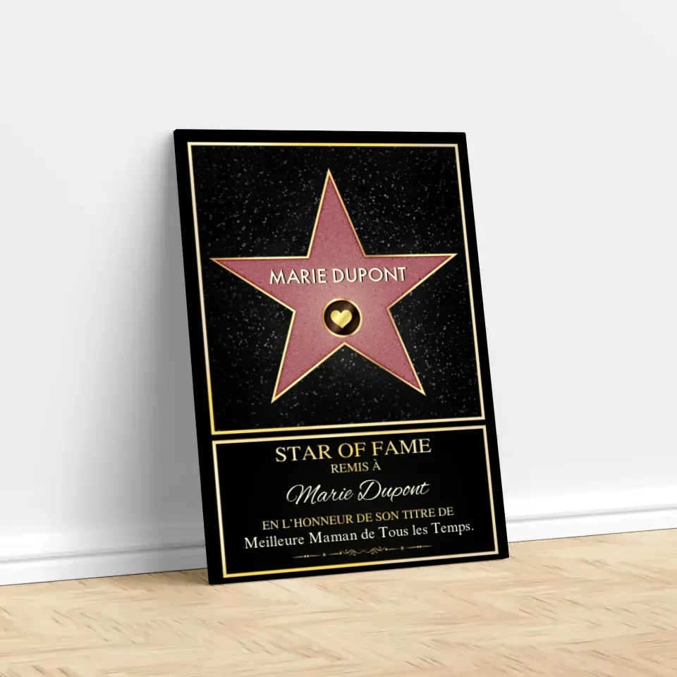 Toile personnalisée "Star of Fame"