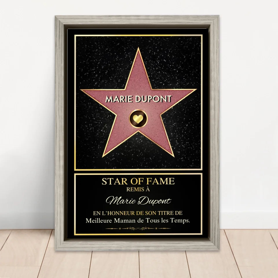 Toile personnalisée "Star of Fame"