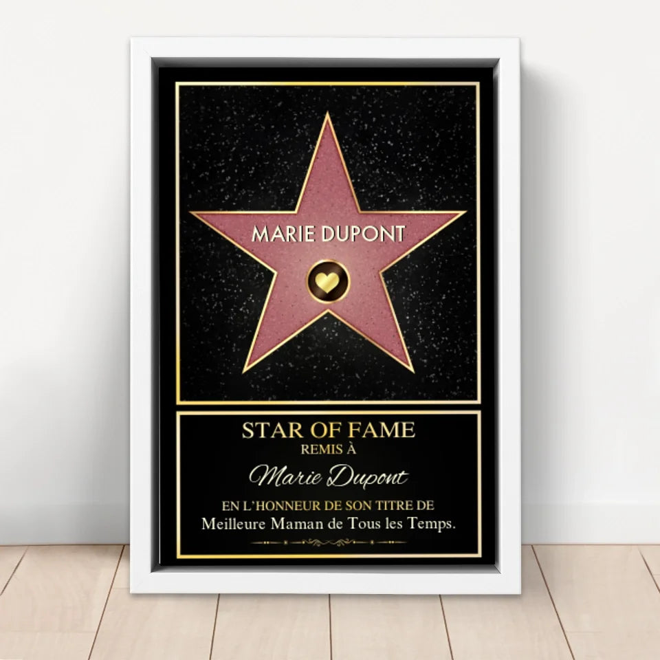 Toile personnalisée "Star of Fame"